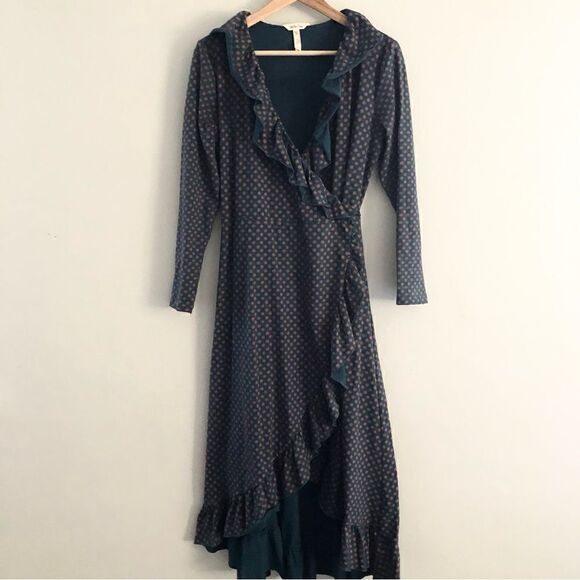 Matilda Jane Reunion wrap dress maxi length ditzy floral pattern woman’s medium - Picture 1 of 13